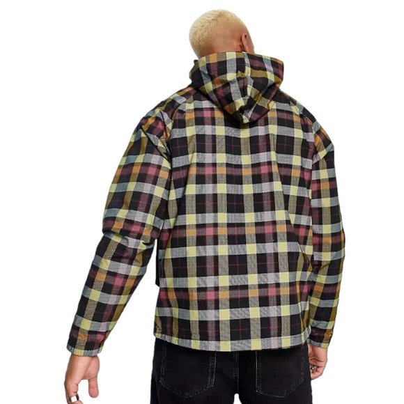 The North Face TNF Ripstop Wind Hooded Jacket Hoodie Plaid Men's - Picture 3 of 7